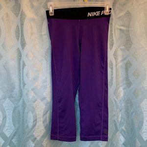 Nike Pro size small purple Dri-Fit pull on athletic pants
